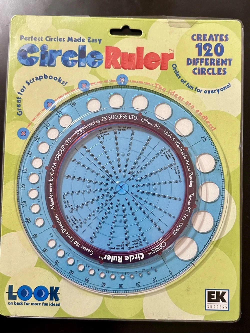 EK Success ORBIS CIRCLE RULER Creates over 120 Different Circles NOS